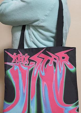 Шопер з принтом  stray kids, rock_ star k-pop.