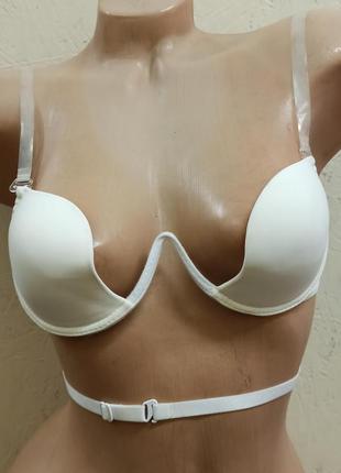 Caprice уцінка бюстгальтер ліфчик білий на кісточці розмір  75c 80b