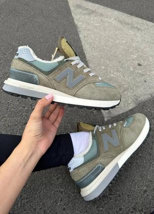 Женские зимние кроссовки new balance 574 stone island New balанс 574 на меху