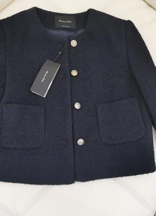Піджак букле пальто жакет massimo dutti