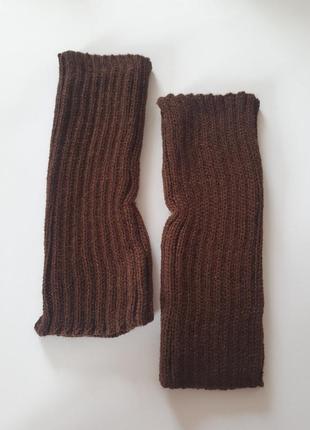Короткие митенки перчатки без пальцев4 фото
