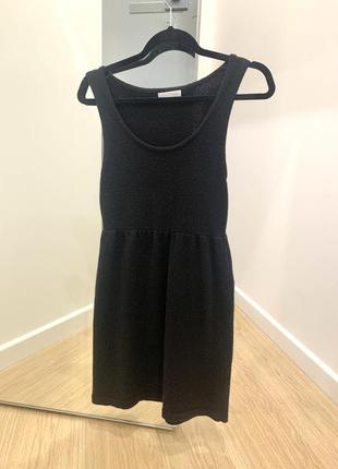 Черное платье (сарафан) теплое под рубашку или под кофту1 фото