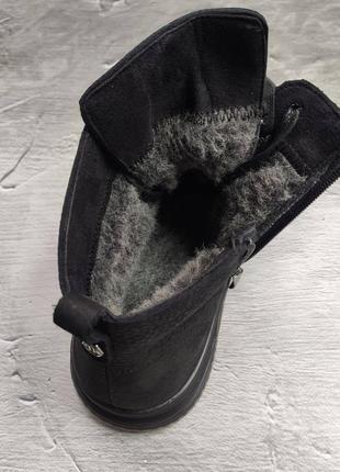 Молодежные зимние ботинки/кеды  philipp plein на меху натуральная кожа6 фото