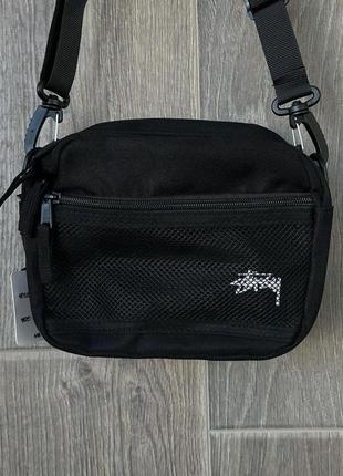 Сумка stussy, барсетка стусі, сумка чорна через плече, чоловіча/підліткова