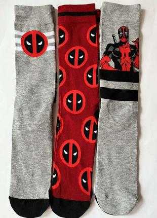 Шкарпетки 3 пари primark deadpool marvel eur 41-441 фото