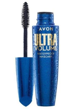 Водостойкая тушь для ресниц «ультра объем» avon ultra volume (10 мл)1 фото