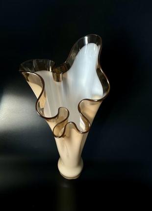 Вінтажна ваза, богемія, художнє скло2 фото