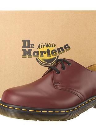 Туфлі dr. martens 1461 cherry red вишневі мартенси, bordo мартенс, мартіна dr. martens