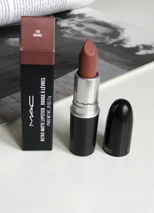 Матовая стойкая помада mac cosmetics retro matte lipstick 708 bronx. оригинал. новая 📦является отправка новой почтой