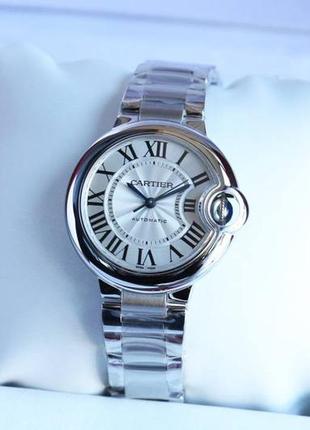 Срібний годинник cartier ballon6 фото