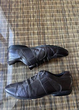 Кожаные кроссовки туфли geox оригинальные коричневые4 фото