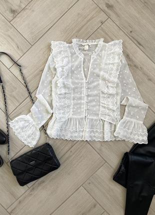 Базова біла блуза h&m
