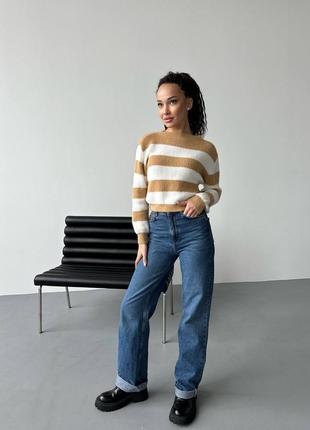 🔳нова колекція 🔳
стильний кашеміровий светр у смужку3 фото