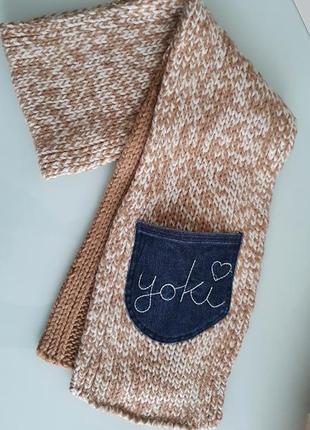 Оригинальный теплый шарф шерсть, акрил yoki1 фото