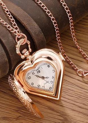 Женские карманные кварцевые часы love  винтажные часы женские часы цепочка золотистого цвета4 фото