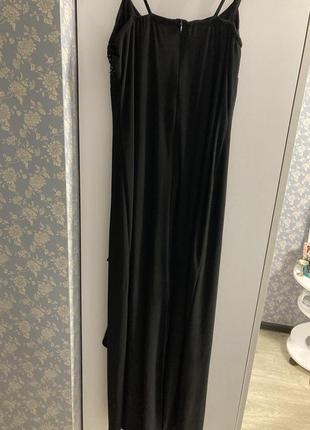 Платье черная макси вечернее коктейльное с бисером8 фото