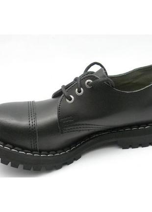 Туфли железный стальной носок steel 101/102/0 3 люверсы цвет чёрный, black original шурупы подошва2 фото
