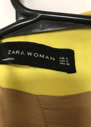 Жовте пальто, піджак, жакет з кишенями zara3 фото