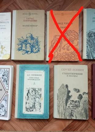 Книги українських та зарубіжних письменників.