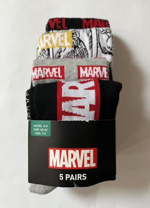 Шкарпетки 4 пари primark marvel eur 40-432 фото