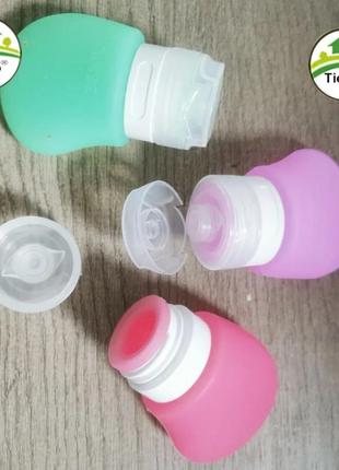 Пустые дорожные силиконовые бутылочки / дорожный набор1 фото