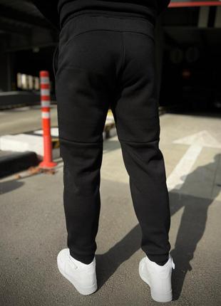 Зимовий спортивний костюм adidas з начосом чорний худі + чорні штани6 фото