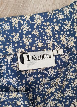 Легкая винтажная блуза в мелкие цветы in's &amp;out's6 фото