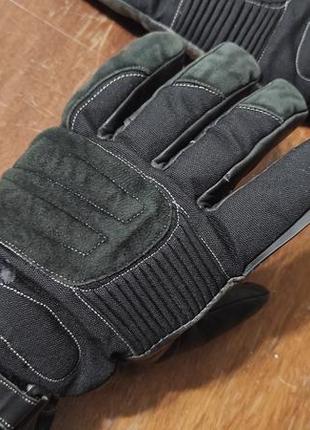 Кожаные зимние мото перчатки варежки hipora thinsulate6 фото