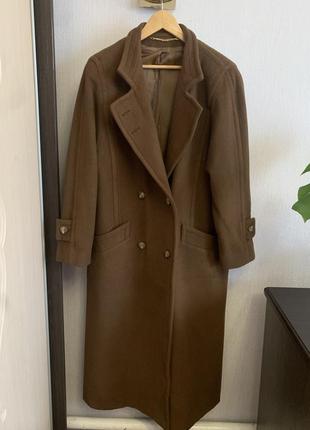 Стильное шерстяное пальто оверсайз goldex1 фото