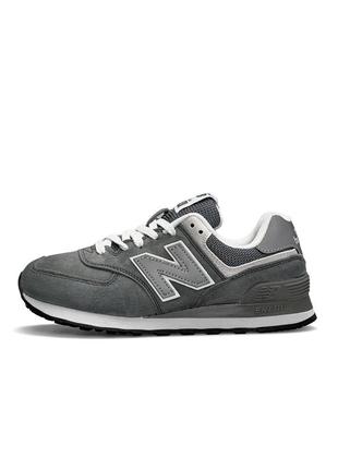 Шикарные женские кроссовки new balance 574 grey reflective серые