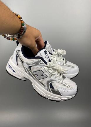 Кроссовки new balance 530 white silver navy3 фото