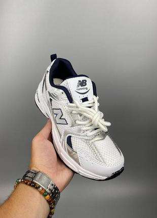 Кроссовки new balance 530 white silver navy8 фото