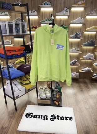 Худи vetements “my name is” logo green
