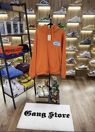 Худи vetements “my name is” logo orange