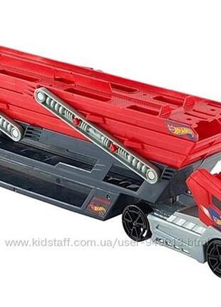 Автовоз hot wheels mega hauler хот вілс транспортер фура вантажівка оригінал трек евакуатор2 фото