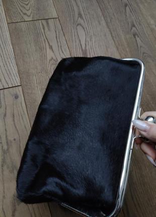 Хутряна сумка клатч косметичка