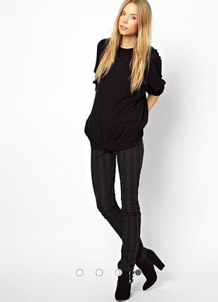 Джинси чорні у вертикальну смужку ganni