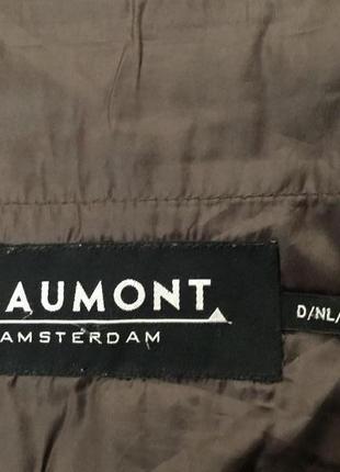 Отличный ультралёгкий пуховик шоколадного цвета от beaumont amsterdam, размер 38, укр 46-485 фото