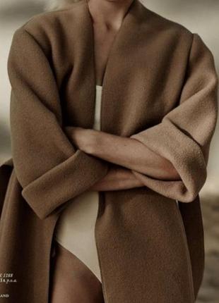 Женское шерстяное пальто кимоно uniqlo6 фото