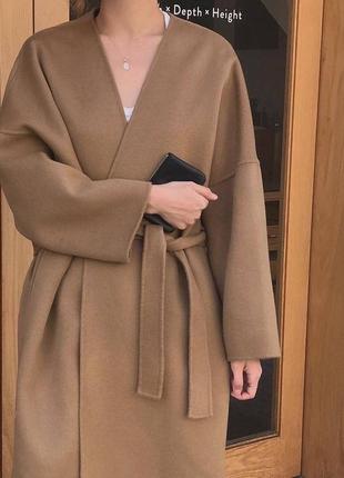 Женское шерстяное пальто кимоно uniqlo3 фото