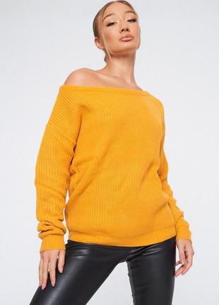 Желтая вязаная кофта/свитер