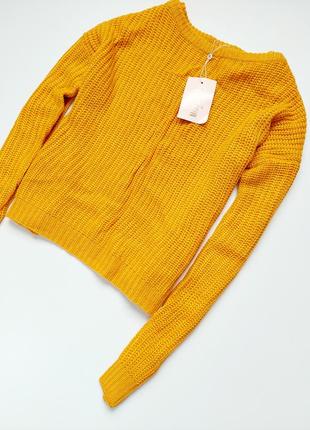 Желтая вязаная кофта/свитер5 фото