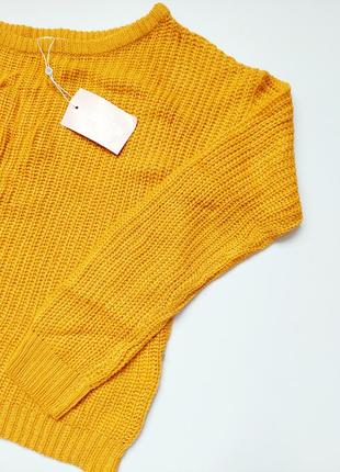 Желтая вязаная кофта/свитер8 фото