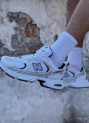 Кроссовки new balance 530 white silver black2 фото