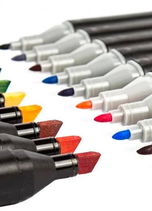 Набір професійних маркерів для скетчингу sketch marker 24 чорного кольору