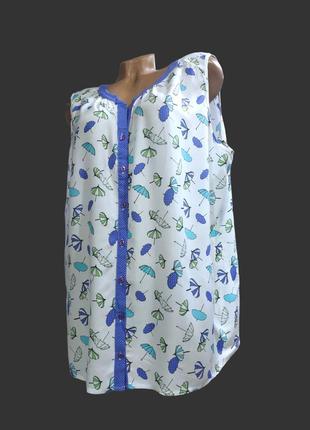 Красивая вискозная блузка, штапельная блузка с зонтиками tu2 фото