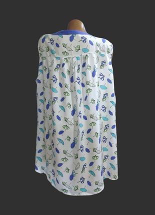 Красивая вискозная блузка, штапельная блузка с зонтиками tu3 фото