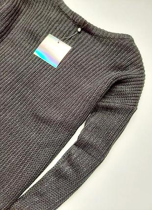 Чорна в'язана кофта/светр 8