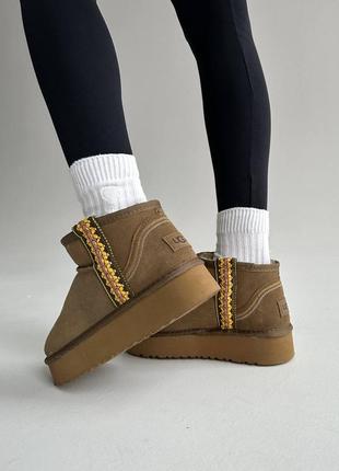 Ugg ultra Чоловічі braid platform boot olive3 фото