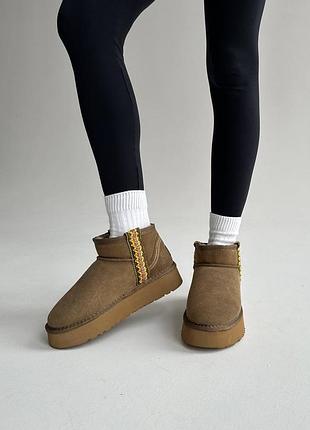 Ugg ultra Чоловічі braid platform boot olive8 фото